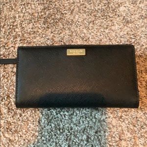 Kate Spade black Saffiano leather wallet